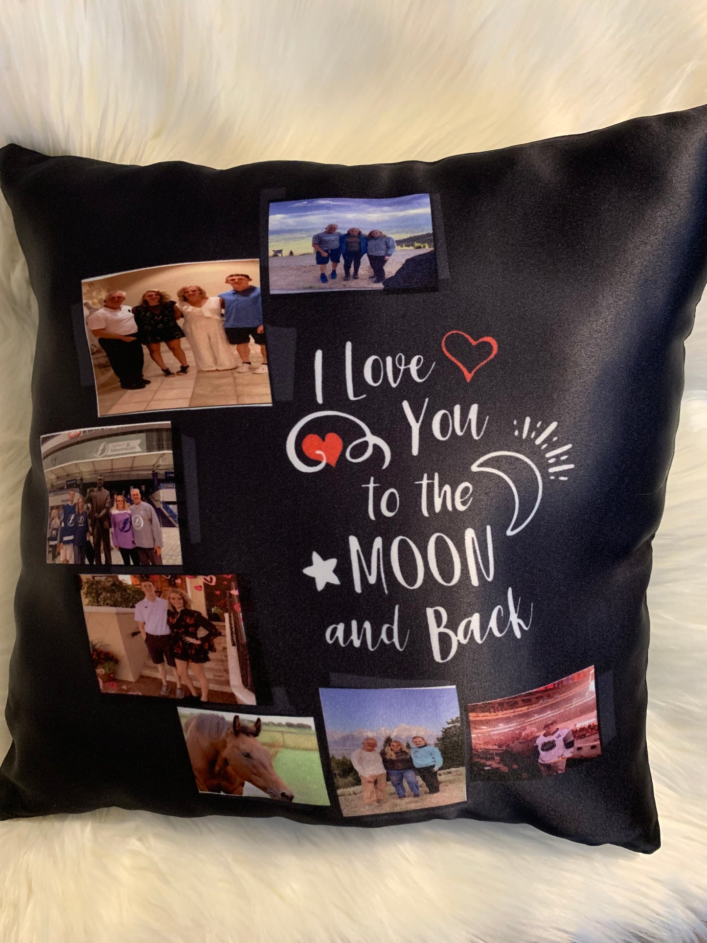 I love you to the moon and back pillow