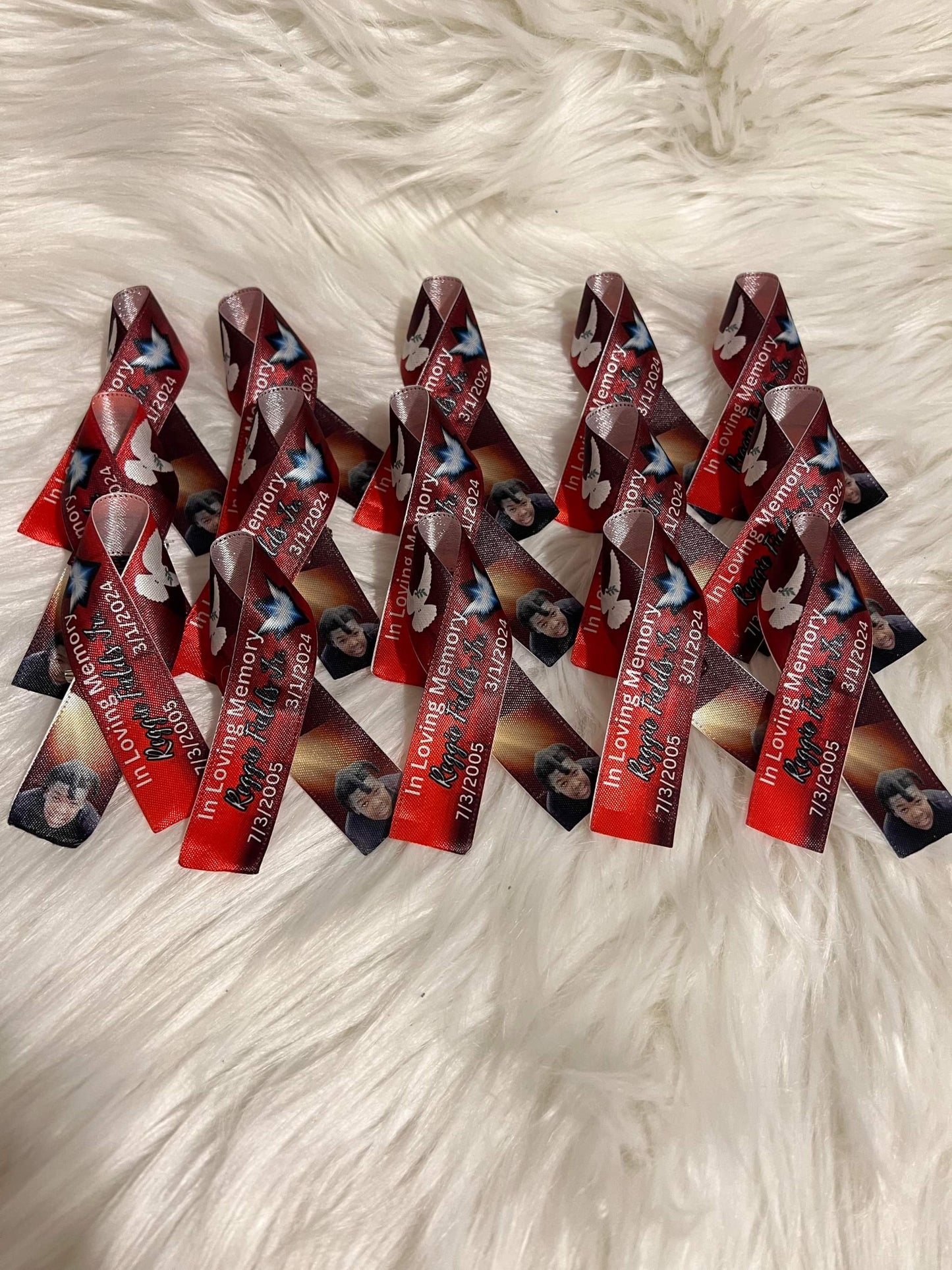 Custom memorial ribbons